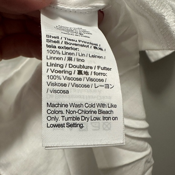 NWT! J. Crew Bungalow Linen Popover Dress V-Neck. XXS #BY799 - Picture 6 of 6